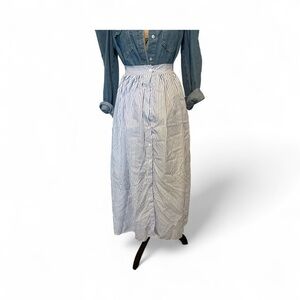 Striped Blue and White Maxi Skirt